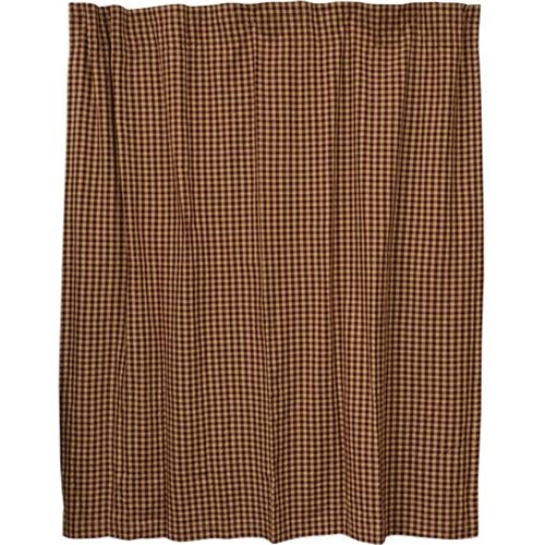 Primitive fashion Burgundy Plaid Shower Curtain