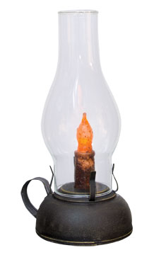 New Primitive BLACK STAR ELECTRIC HURRICANE CANDLE LAMP LANTERN