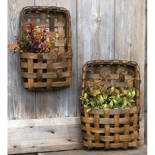 Woven Wall Storage Baskets - Set/2 - Piper Classics