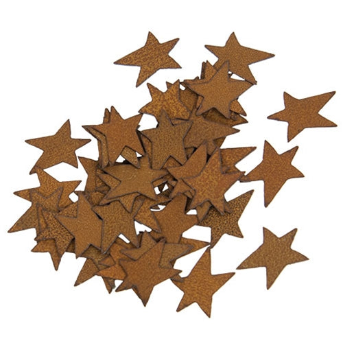 50/Pkg Rusty Tin Stars 1/2"