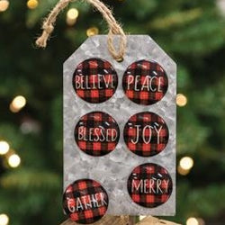 6/Set Buffalo Check Christmas Magnets