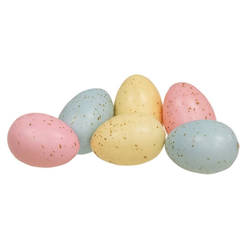 6/Set Pastel Speckled Easter Eggs in Bag