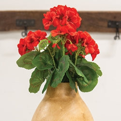 Mini Red Geranium Bush - 12.5"