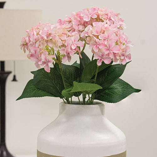 Light Pink Hydrangea Bush - 17"H