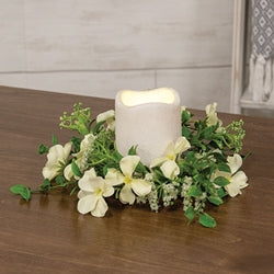 Heavenly Blossoms Candle Ring - 3.5"