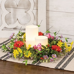 Sun Dazzled Blooms Candle Ring - 6"