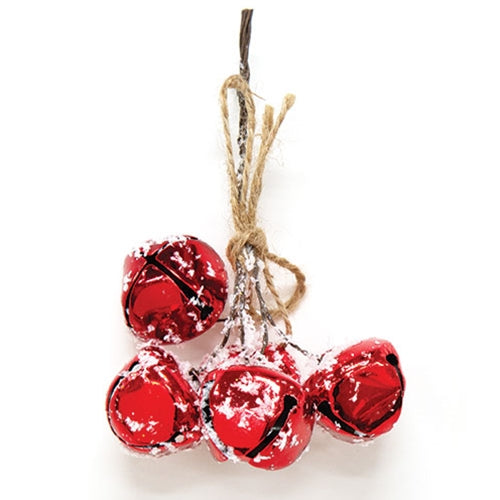 Snowy Red Mini Jingle Bell Pick 5"