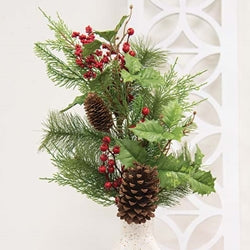 Merry Berry Pine & Holly Spray 31"