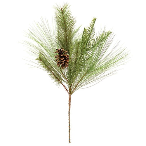 Woodland Mixed Pine Spray w/Pinecone 20"