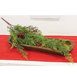 Red Berry & Cedar Hanging Bush 27"