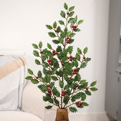 Merry Little Holly & Berries Spray 28"