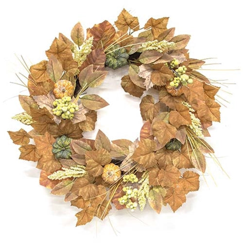 Wind Washed Fall Foliage Wreath 24"