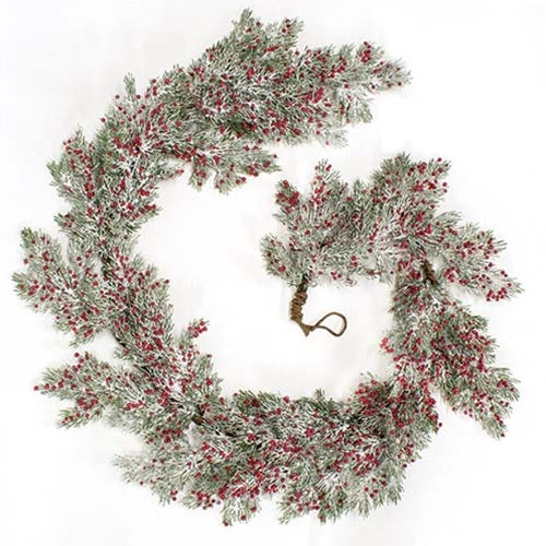 Frosted Pepper Berry and Pine Garland 5ft