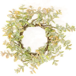 Golden Harvest Leaves Candle Ring 3.5"