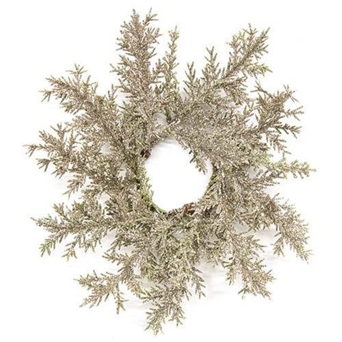 Platinum Spruce Candle Ring 2"