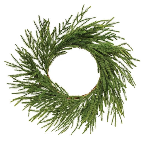 Evergreen Norfolk Pine Wreath 29"