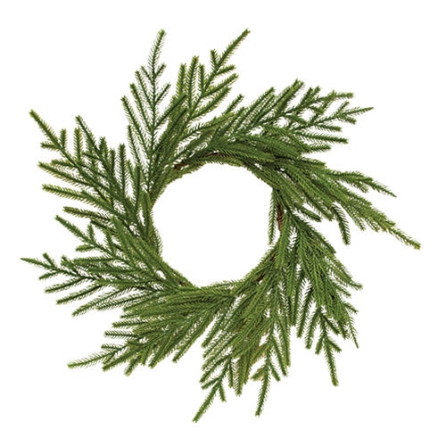 Evergreen Norfolk Pine Wreath 21"