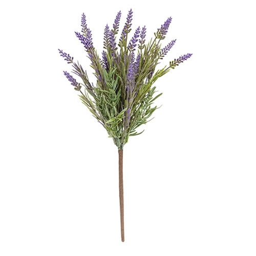 Flocked French Lavender Bush 15"