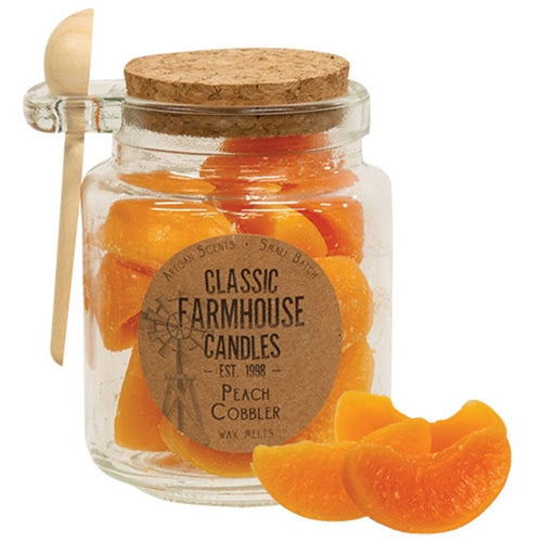 Peach Wax Melt Jar w/Spoon