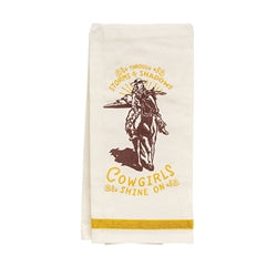 Cowgirls Shine On Dish Towel 18"x28"