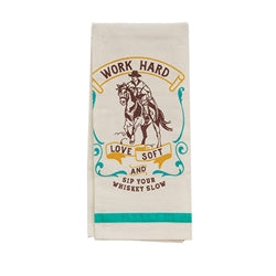 Work Hard Love Soft Dish Towel 18"x28"