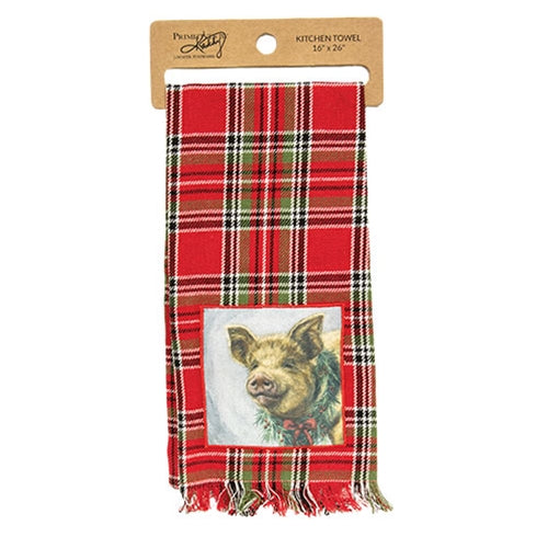 Christmas Pig Kitchen Towel