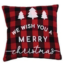 Merry Christmas Buffalo Check Pillow