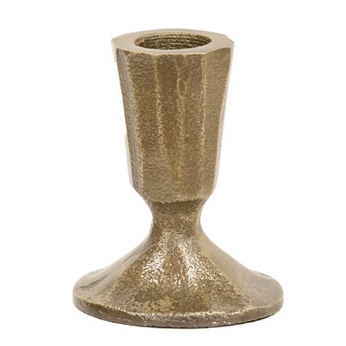 Gold Painted Cast Iron Taper Holder