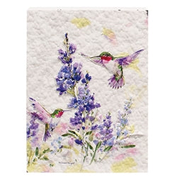 Hummingbird Floral Textured Block - 2 Asstd.