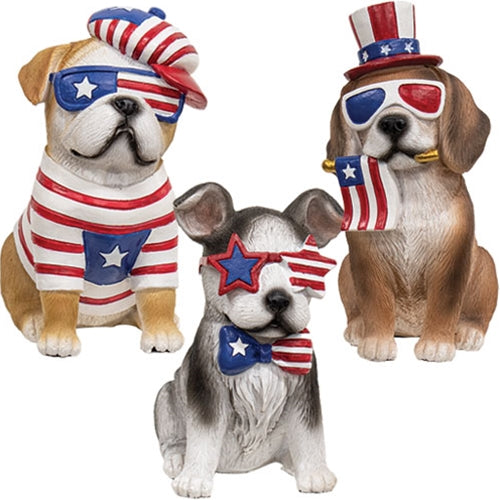 Resin Americana Dog 3 Asstd.