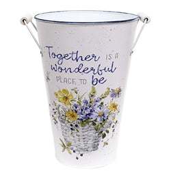 Together/Home Floral Bucket - 2 Asstd.