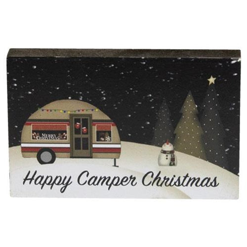 Happy Camper Christmas Block