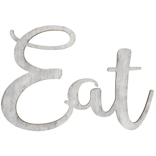 *"Eat" Wooden Cutout Wall Hanging