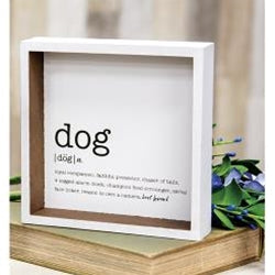 Dog Definition Shadowbox Sign