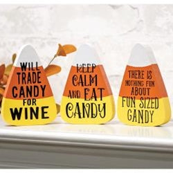 Will Trade Candy For Wine Chunky Candy Corn Sitter 3 Asstd.