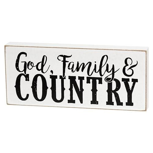 God Family & Country Block