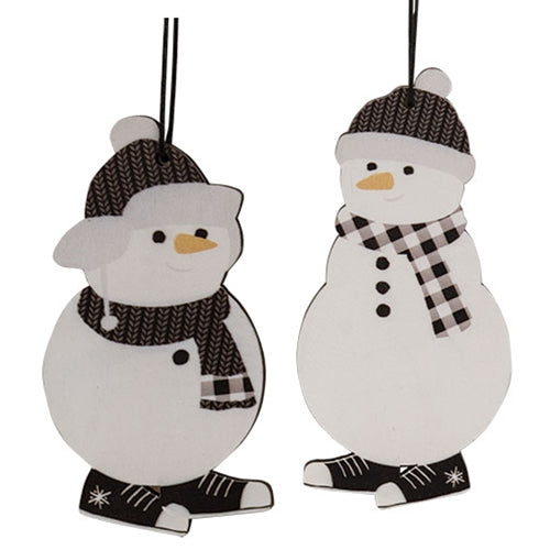 2/Set Black & White Sneaker Snowman Ornaments