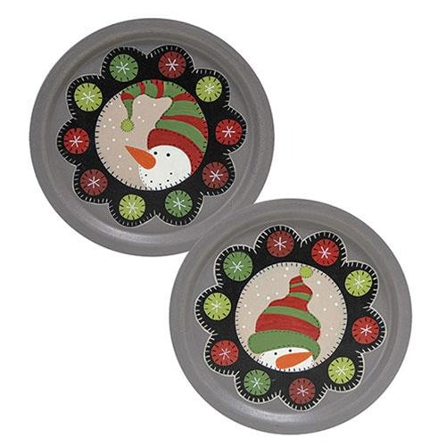 Snowman Penny Mat Plate 2 Asstd.