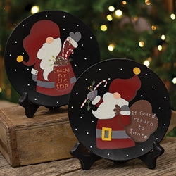 Gnome Santa Mini Plate 2 Asstd.