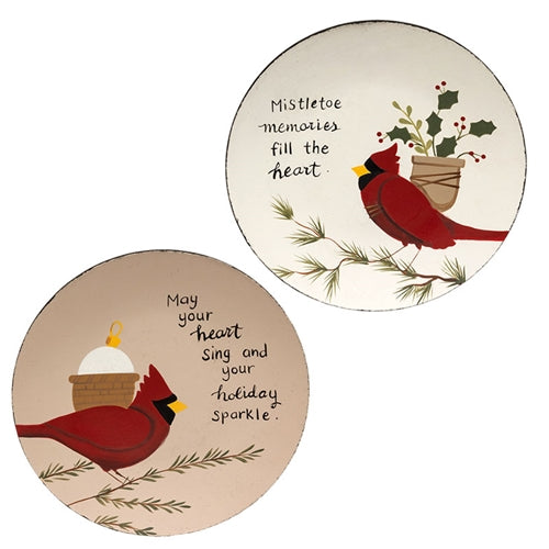 Mistletoe Memories Cardinal Plate 2 Asstd.