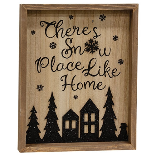 Snow Place Like Home Shadowbox Sign