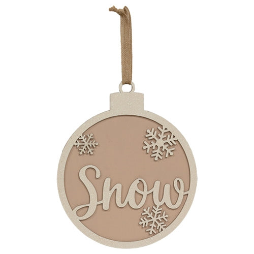 Glittered "Snow" Bulb Hanger