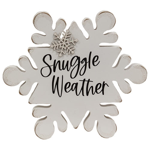 Snuggle Weather Chunky Snowflake Sitter