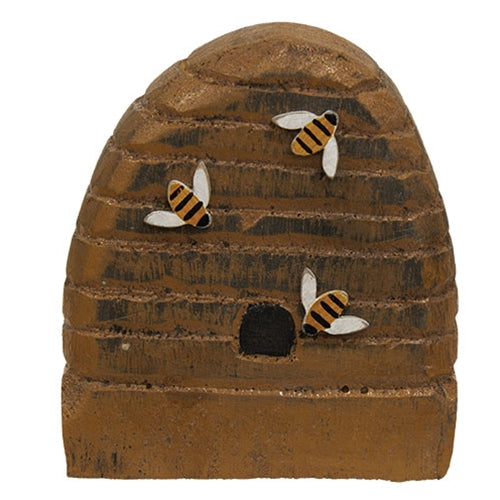 Distressed Wooden Bee Skep