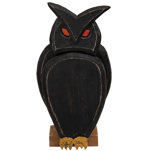 Distressed Wooden Primitive Owl