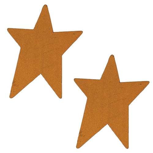 2/Pkg Rusty Tin Stars 2-1/2"