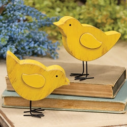 Distressed Wooden Chunky Chick Sitter - 2 Asstd.