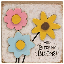 Bless My Blooms Square Block - 2 Asstd.