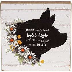 Someone Left the Barn Door Open Farm Animal Silhouette Box Sign - 3 Asstd.