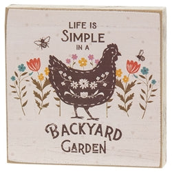 Backyard Garden Floral Square Block - 2 Asstd.